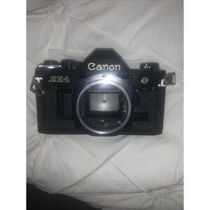Canon AE-1 SLR Film Black Camera Body - Untested/For Repair Or Parts